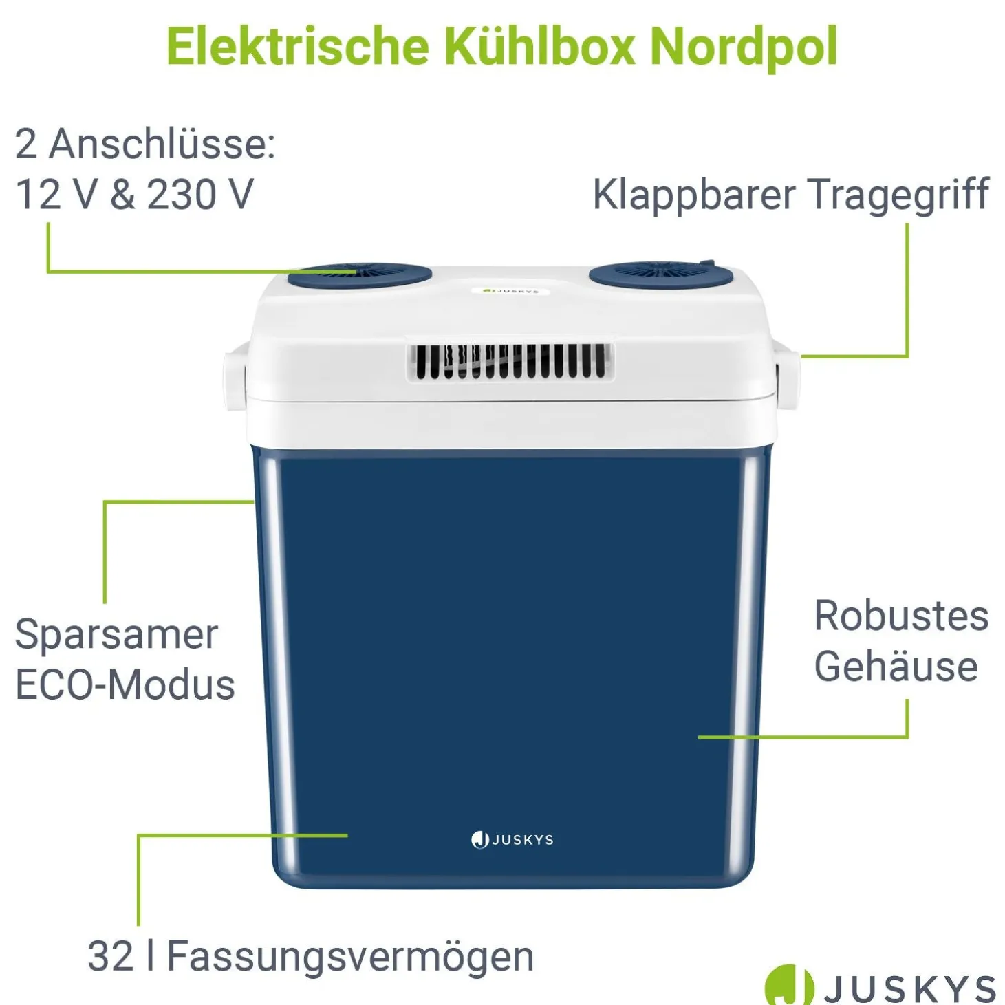 Kühlbox Nordpol Elektrische Kühlbox mit praktischem 12 V und 230 V Anschluss