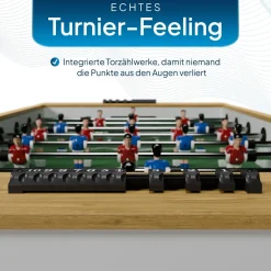 Kickertisch für Kinder und Erwachsene Tischkicker mit Zubehör und integriertem Torzähler