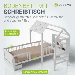 Kinderbett Yari Verspieltes Abenteuerbett mit Tisch und Schublade