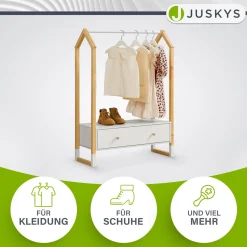 Kinder Kleiderständer Filla Offene Garderobe mit Schublade & Ablage