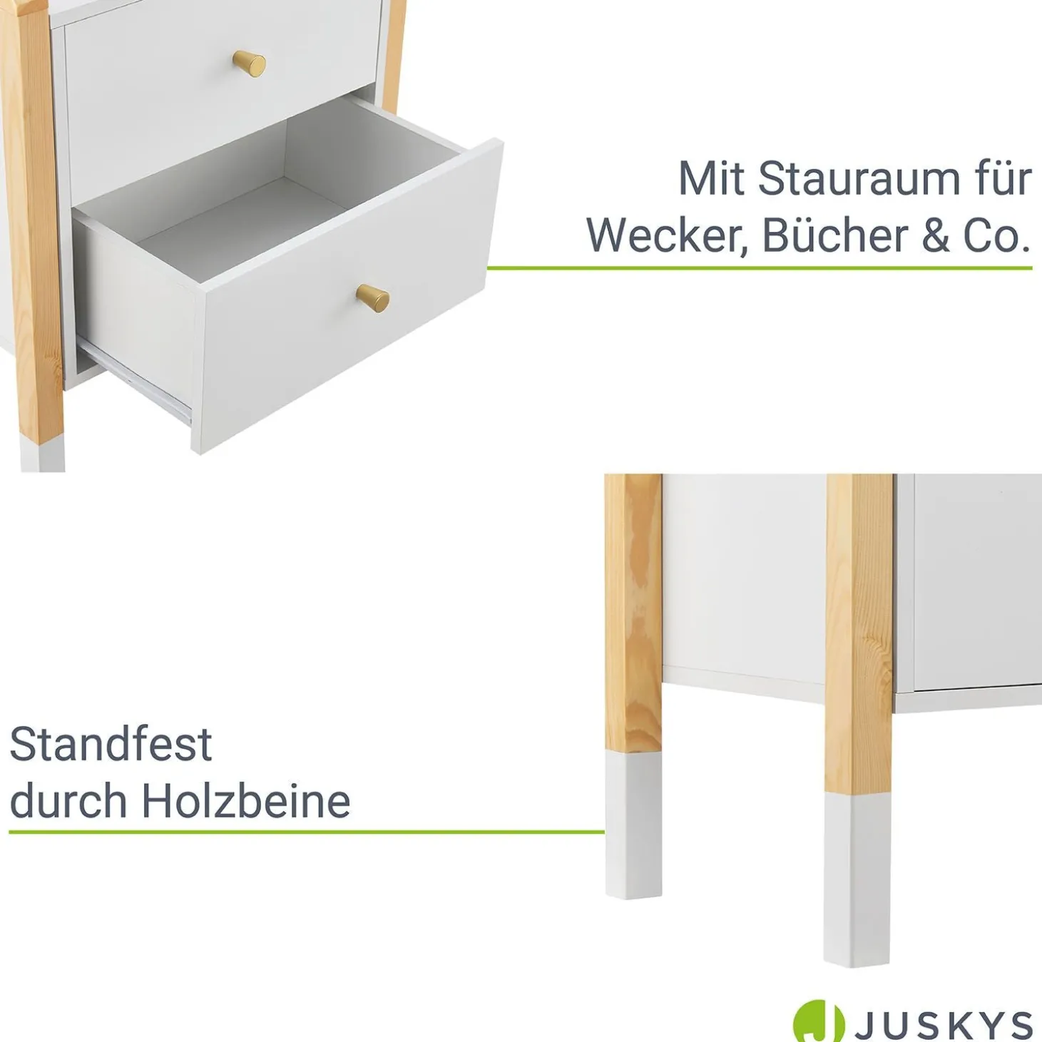 Kinder Nachttisch Enny Moderner Nachtschrank mit Stauraum