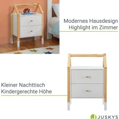 Kinder Nachttisch Enny Moderner Nachtschrank mit Stauraum