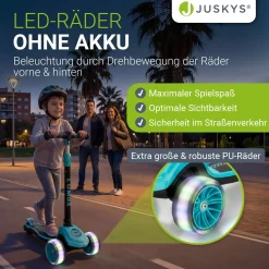 Kinderroller Lumox Roller für Kleinkinder ab 3 Jahren mit LED-Leuchträdern