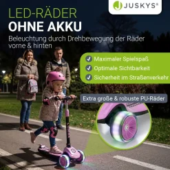 Kinderroller Lumox Roller für Kleinkinder ab 3 Jahren mit LED-Leuchträdern