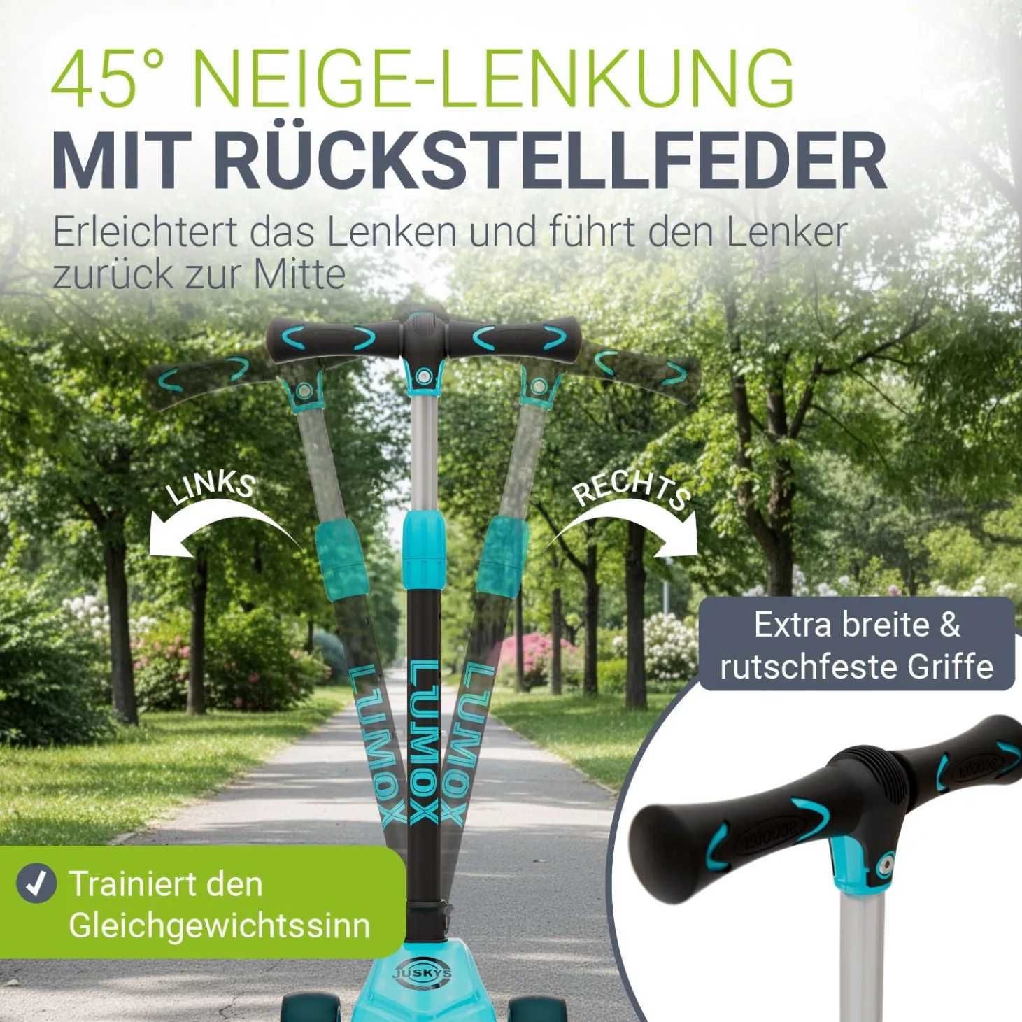 Kinderroller Lumox Roller für Kleinkinder ab 3 Jahren mit LED-Leuchträdern