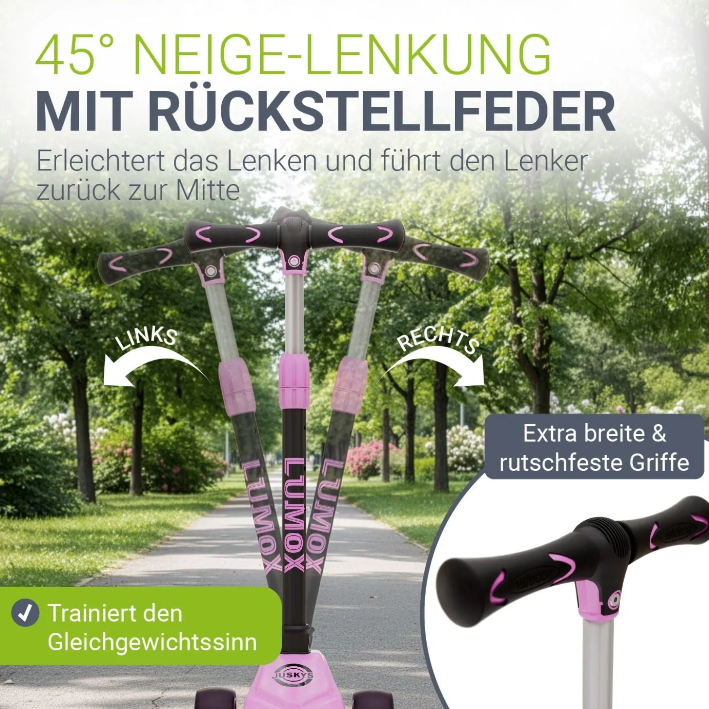 Kinderroller Lumox Roller für Kleinkinder ab 3 Jahren mit LED-Leuchträdern