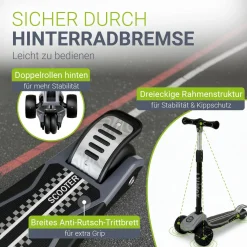 Kinderroller Lumox Roller für Kleinkinder ab 3 Jahren mit LED-Leuchträdern