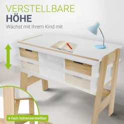 Kinder Schreibtisch Fietje Der perfekte Lernbegleiter: Höhenverstellbar, viel Stauraum
