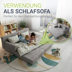 Kindersofa Kayo mit Cord Bezug & Kissen Weiches Spielsofa mit verschiedenen Aufbaumöglichkeiten