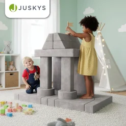 Kindersofa Kayo mit Cord Bezug & Kissen Weiches Spielsofa mit verschiedenen Aufbaumöglichkeiten