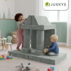Kindersofa Kayo mit Cord Bezug & Kissen Weiches Spielsofa mit verschiedenen Aufbaumöglichkeiten