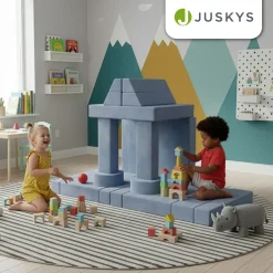 Kindersofa Kayo mit Cord Bezug & Kissen Weiches Spielsofa mit verschiedenen Aufbaumöglichkeiten