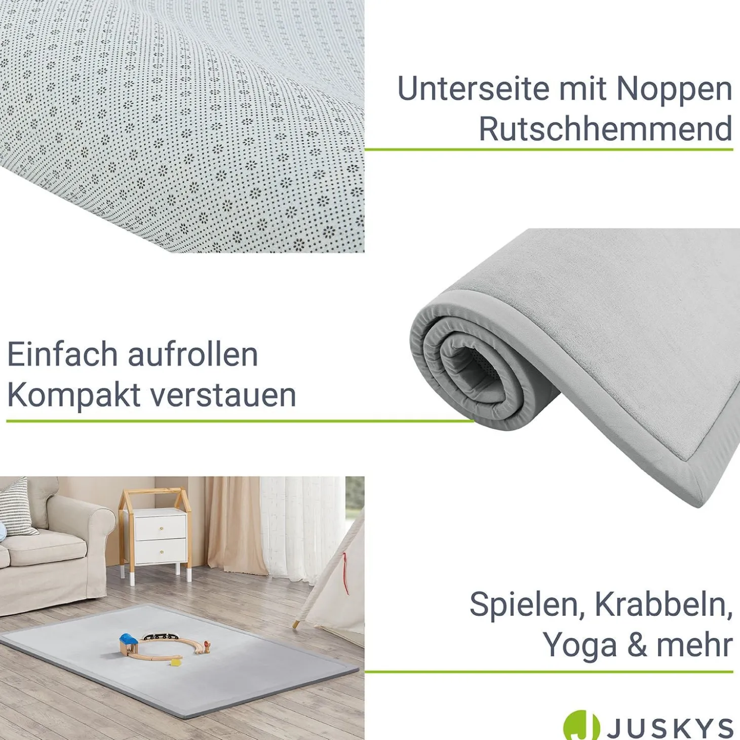 Kinder Spielmatte Maila Weiche & isolierende Krabbelmatte