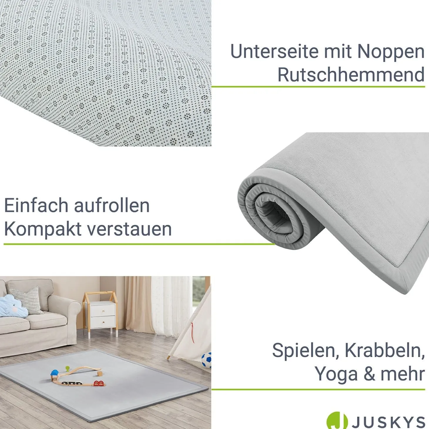Kinder Spielmatte Maila Weiche & isolierende Krabbelmatte