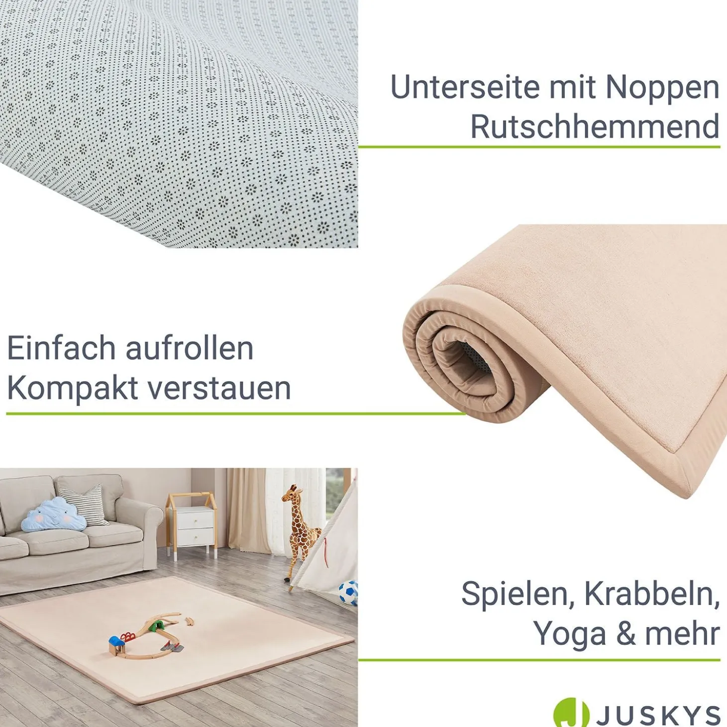 Kinder Spielmatte Maila Weiche & isolierende Krabbelmatte