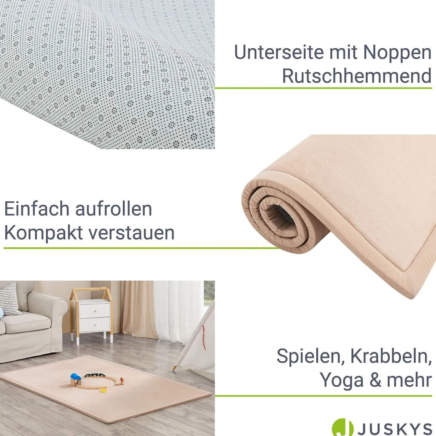 Kinder Spielmatte Maila Weiche & isolierende Krabbelmatte