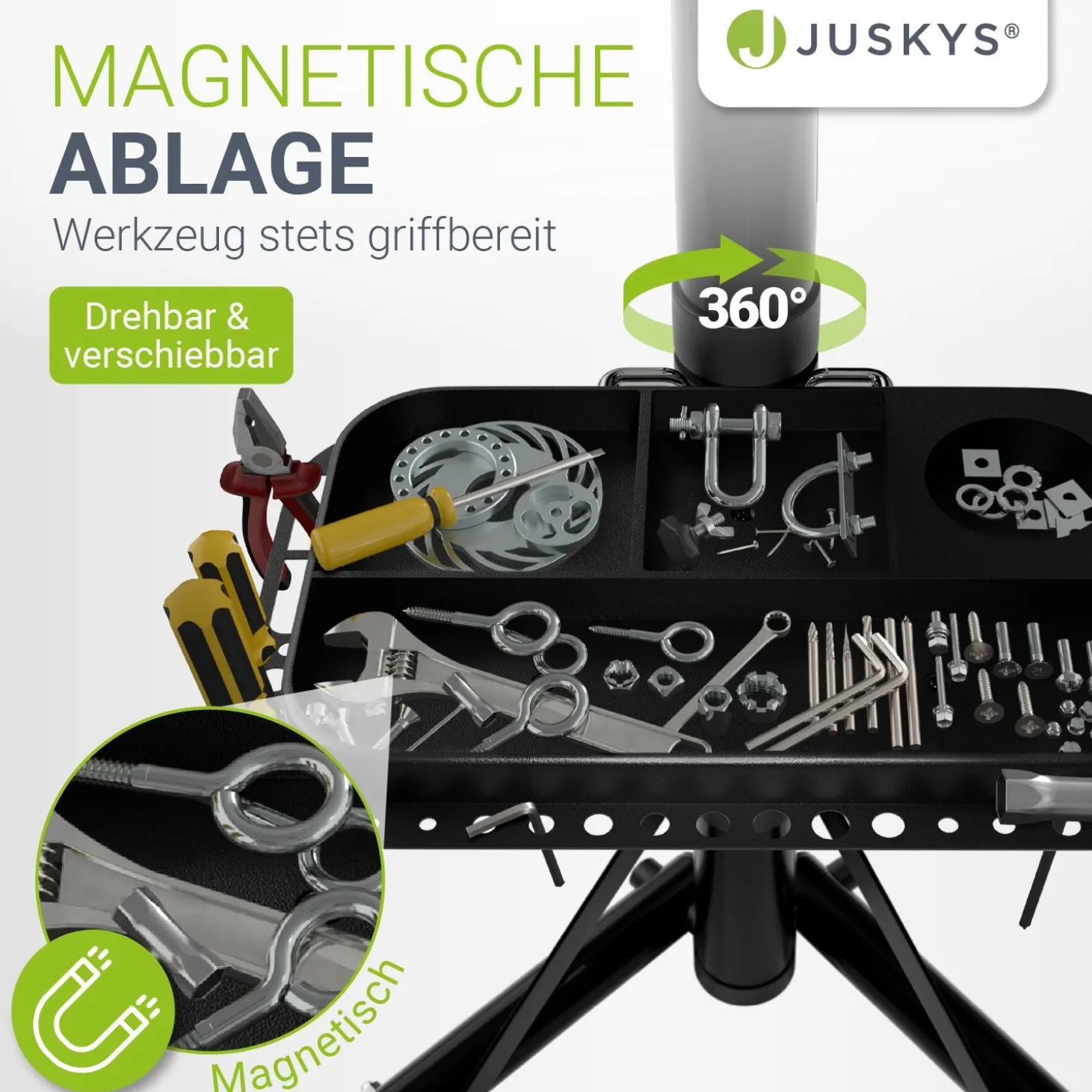 Klappbarer Fahrrad Reparaturständer Höhenverstellbar, bis 50 kg belastbar, mit Gummibeschichtung