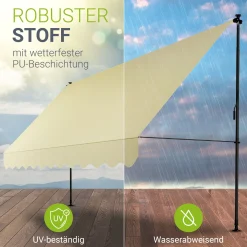 Klemmmarkise Kapstadt mit Handkurbel höhenverstellbarer Sonnenschutz, uv-beständig in 6 Breiten verfügbar
