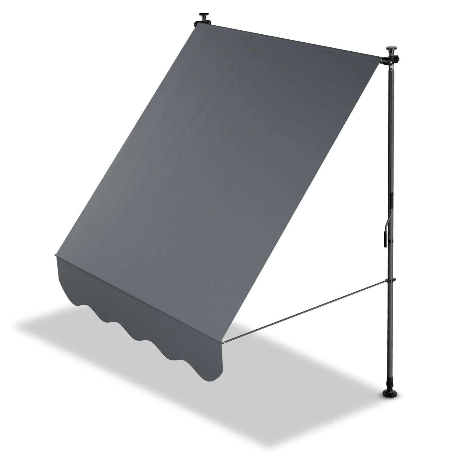 Klemmmarkise Kapstadt mit Handkurbel höhenverstellbarer Sonnenschutz, uv-beständig in 6 Breiten verfügbar