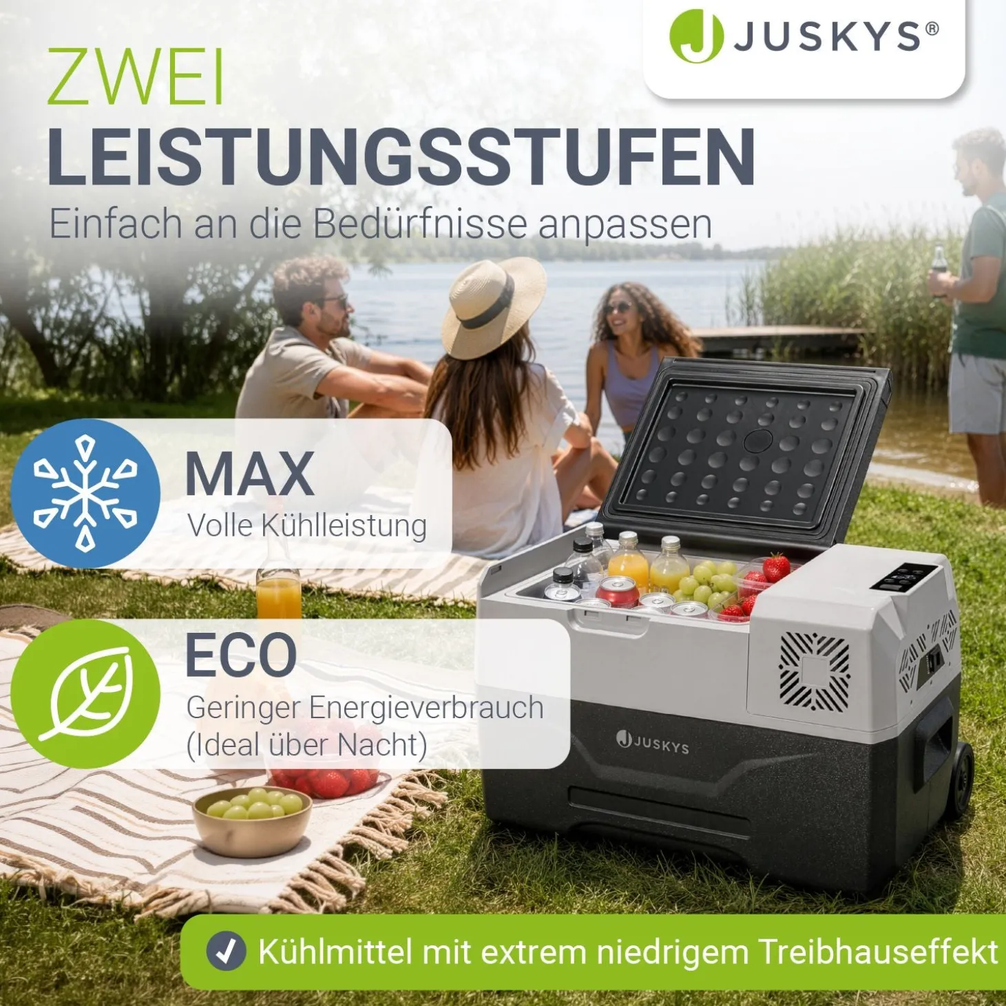 Kompressor Kühlbox Yukon 30l oder 50l mit 12/24 & 230 V Anschluss, App-Steuerung und USB-Ladebuchse