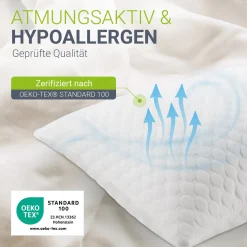 Kopfkissen - 2er Set Bequeme Kissen - atmungsaktiv & hypoallergen
