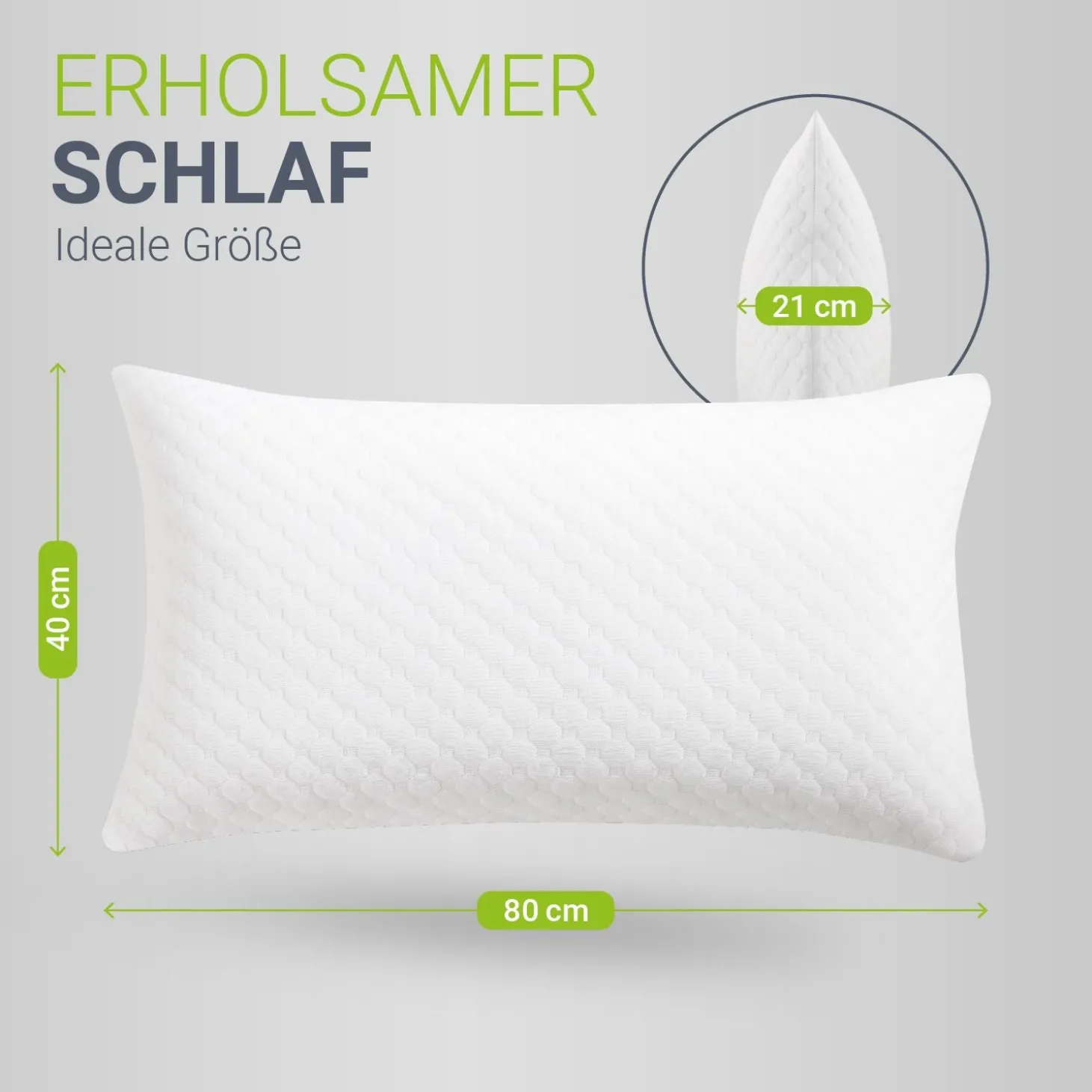 Kopfkissen - 2er Set Bequeme Kissen - atmungsaktiv & hypoallergen