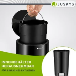 Kosmetikeimer mit Deckel Moderner Mülleimer aus Stahl mit Tretmechanik