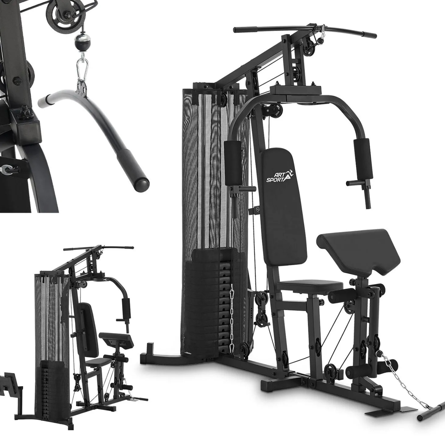 Kraftstation ProfiGym 3000 Ganzkörper Trainingsgerät mit 14 Gewichten bis 77 kg