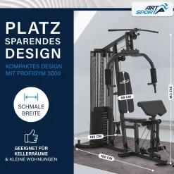 Kraftstation ProfiGym 3000 Ganzkörper Trainingsgerät mit 14 Gewichten bis 77 kg