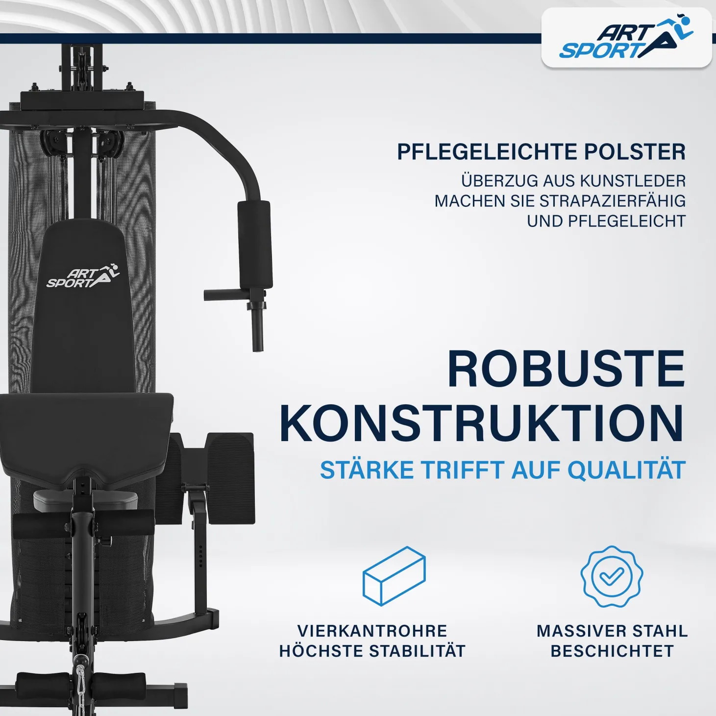 Kraftstation ProfiGym 3000 Ganzkörper Trainingsgerät mit 14 Gewichten bis 77 kg