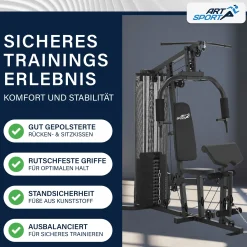 Kraftstation ProfiGym 3000 Ganzkörper Trainingsgerät mit 14 Gewichten bis 77 kg