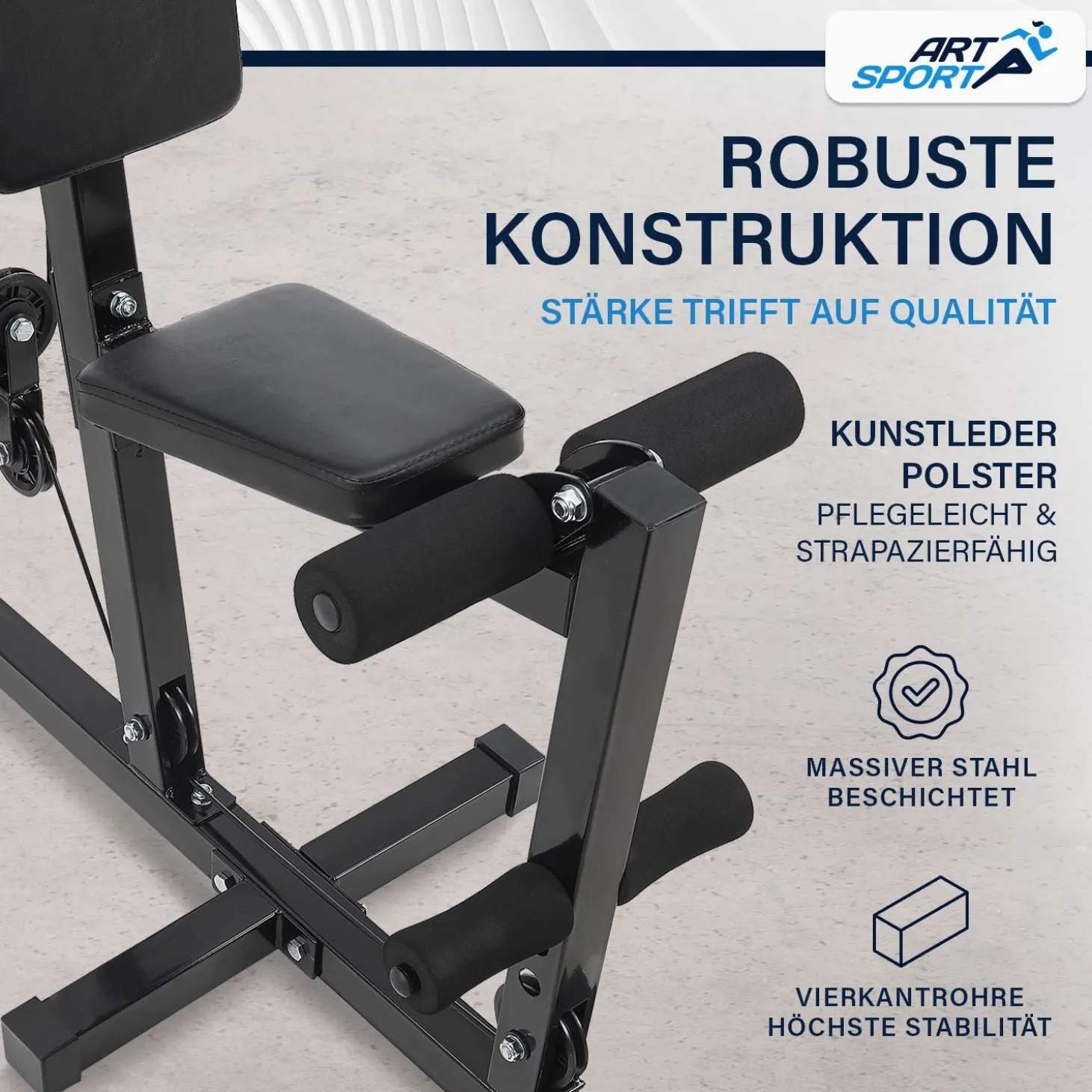 Kraftstation ProfiGym 2000 mit Latzugstange, Butterflystange und Bizepsseilzug