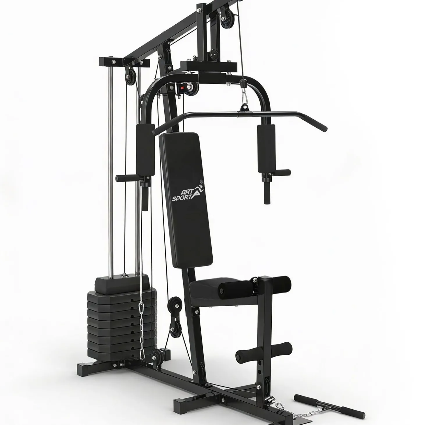 Kraftstation ProfiGym 2000 mit Latzugstange, Butterflystange und Bizepsseilzug