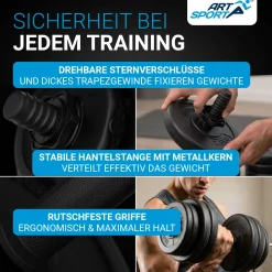 Kurzhantelset 40 kg Kurzhanteln mit rutschfesten Griffen und Gewichten in 3 Gewichtsklassen