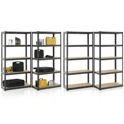 Lagerregal Basic 2er bis 8er Set 180 x 90 x 40 cm Schwerlastregale aus Metall mit Einlegeböden