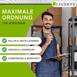 Lagerregal Basic 2er bis 8er Set 180 x 90 x 40 cm Schwerlastregale aus Metall mit Einlegeböden