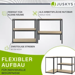 Lagerregal Basic 200 x 100 x 60 cm Schwerlastregal für Keller, Garage oder Werkstatt