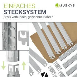 Lagerregal Easy 2er Set 160 x 80 x 40 cm 2 Schwerlastregale aus Metall mit 8 Einlegeböden