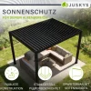 Lamellendach Tahiti 3 x 4 m inkl. 1x Seitenwand 4 m Lamellendach für Terrasse & Garten mit verstellbaren Lamellen