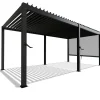 Lamellendach Tahiti 3 x 5,9 m inkl. 1x Seitenwand 3 m Lamellendach für Terrasse & Garten mit verstellbaren Lamellen
