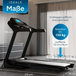 Laufband Speedrunner 7000 mit Kino-Map-Funktion, 22 km/h Geschwindigkeit & 48 Programmen