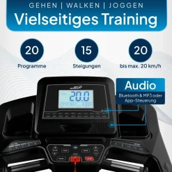 Laufband Speedrunner 7000 mit Kino-Map-Funktion, 22 km/h Geschwindigkeit & 48 Programmen