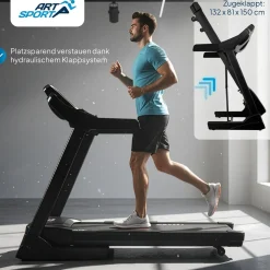 Laufband Speedrunner 7000 mit Kino-Map-Funktion, 22 km/h Geschwindigkeit & 48 Programmen