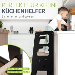 Lernturm Henny Höhenverstellbarer Lernturm für Kinder ab 1 Jahr, sicher und stabil