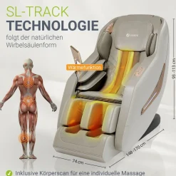 Massagesessel Paros Mit Ganzkörpermassagefunktion für wohltuende Entspannung