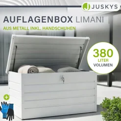 Metall Auflagenbox Limani Wasserdichte Gartenbox zu sicheren Aufbewahrung