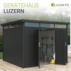 Metall Gerätehaus Luzern Pro Wetterfester Geräteschuppen mit abschließbaren Türen
