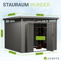 Metall Gerätehaus Luzern Pro Wetterfester Geräteschuppen mit abschließbaren Türen