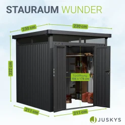 Metall Gerätehaus Luzern Pro Wetterfester Geräteschuppen mit abschließbaren Türen