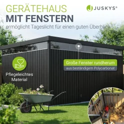 Metall Gerätehaus Luzern Wetterfester Geräteschuppen mit abschließbaren Türen